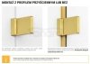 NEW TRENDY Kabina ścianka prysznicowa walk-in AVEXA GOLD SHINE 70x200 EXK-2158